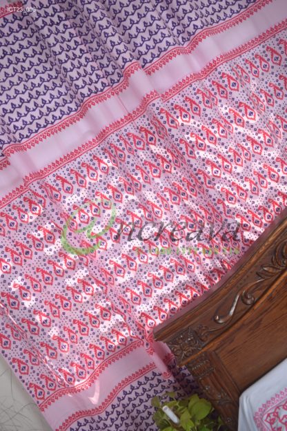 White Pink Magenta Jamdani Cutain