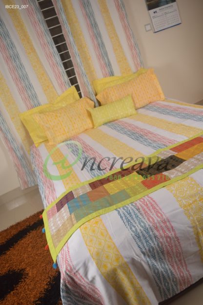 White Vertical Line  Bed cover