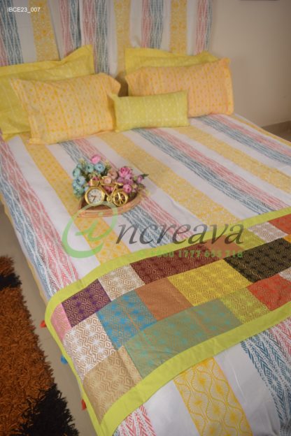 White Vertical Line  Bed cover