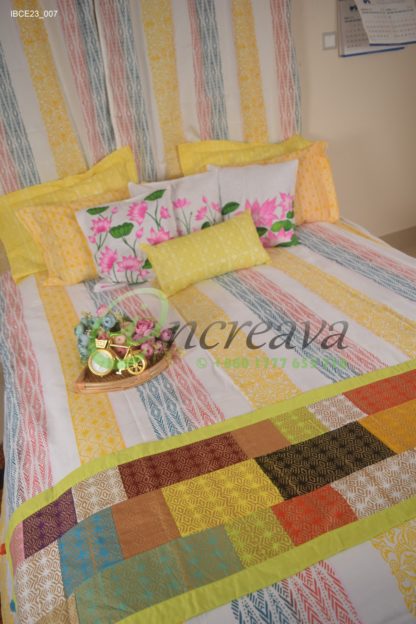 White Vertical Line  Bed cover