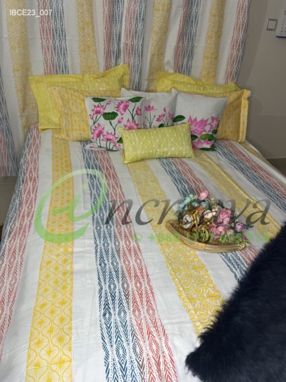 White Vertical Line  Bed cover