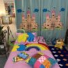 Pink Rainbow Bed Cover