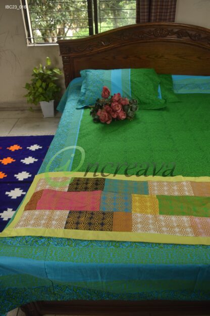 Green Blue Bed Cover