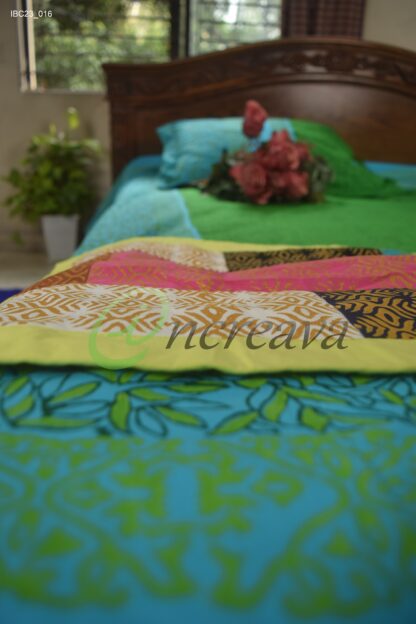 Green Blue Bed Cover
