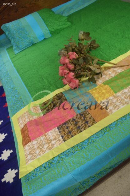 Green Blue Bed Cover