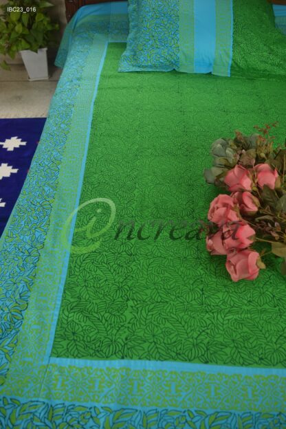 Green Blue Bed Cover